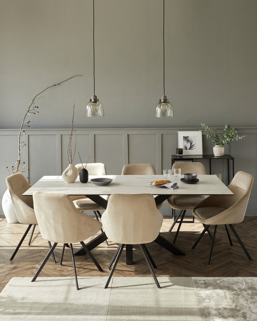 Cleo Velvet Swivel Chair