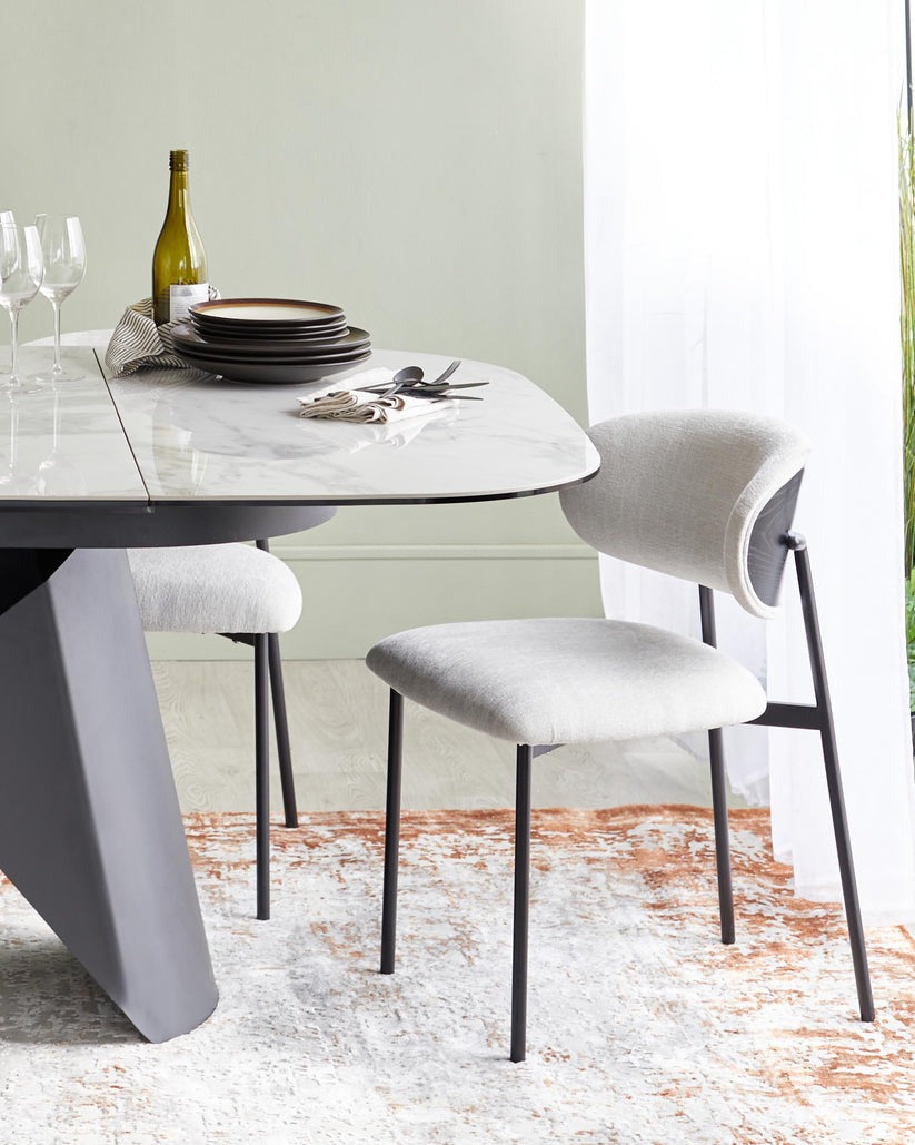Cree Chenille Dining Chair - 2 Set