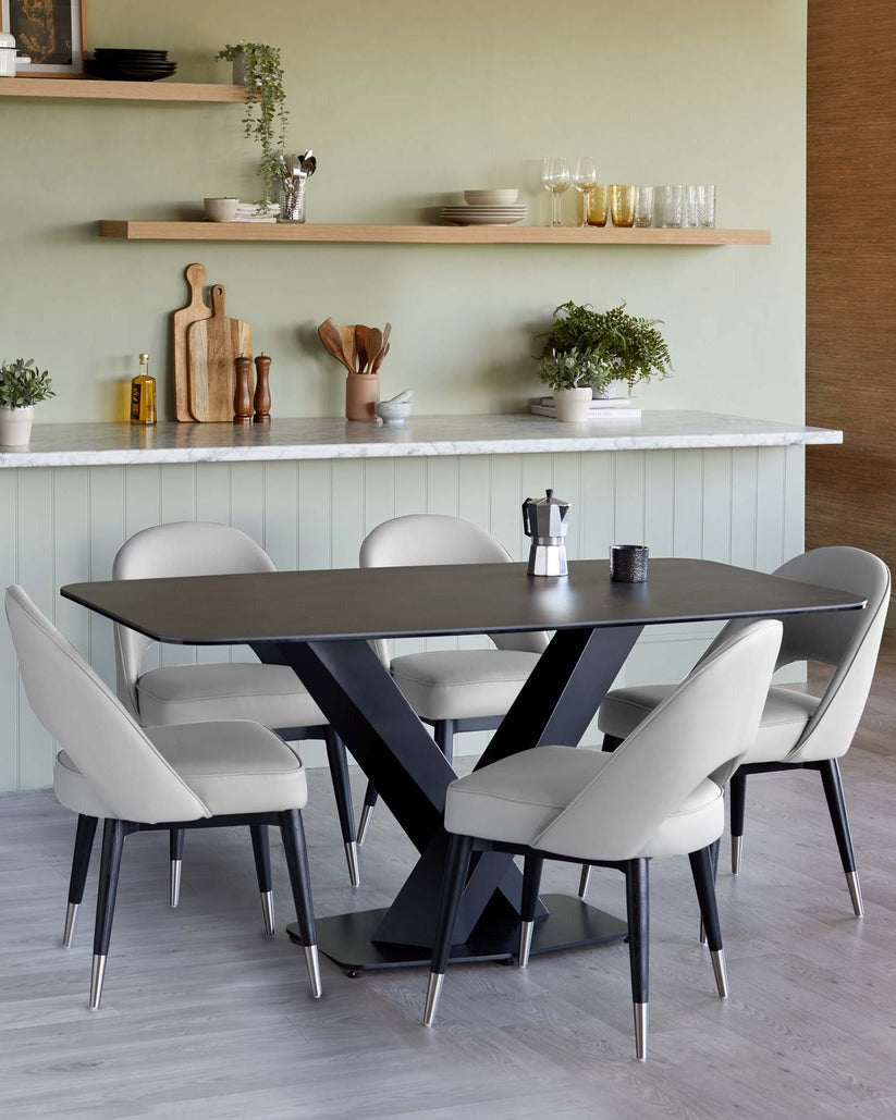 Clover Faux Leather Dining Chair - 2 Set