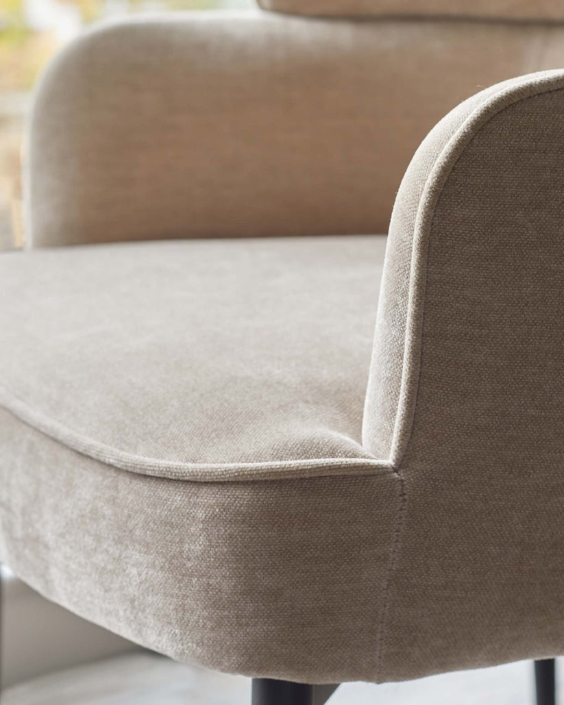 Felix Champagne Chenille Dining Chair - 2 Set