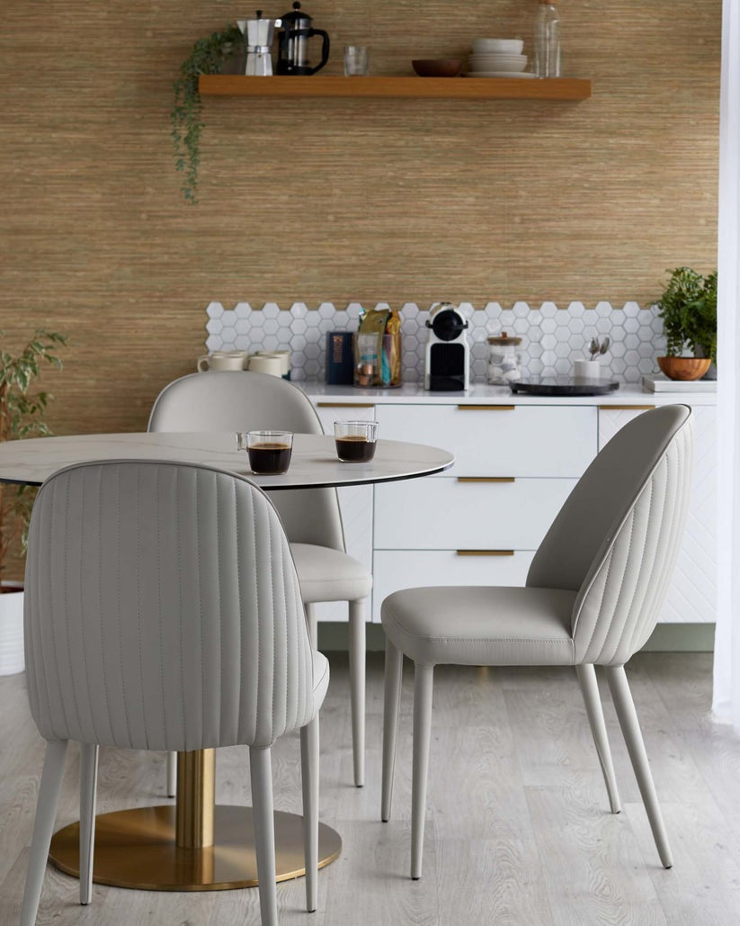 Saylor Faux Leather Dining Chair - 2 Set