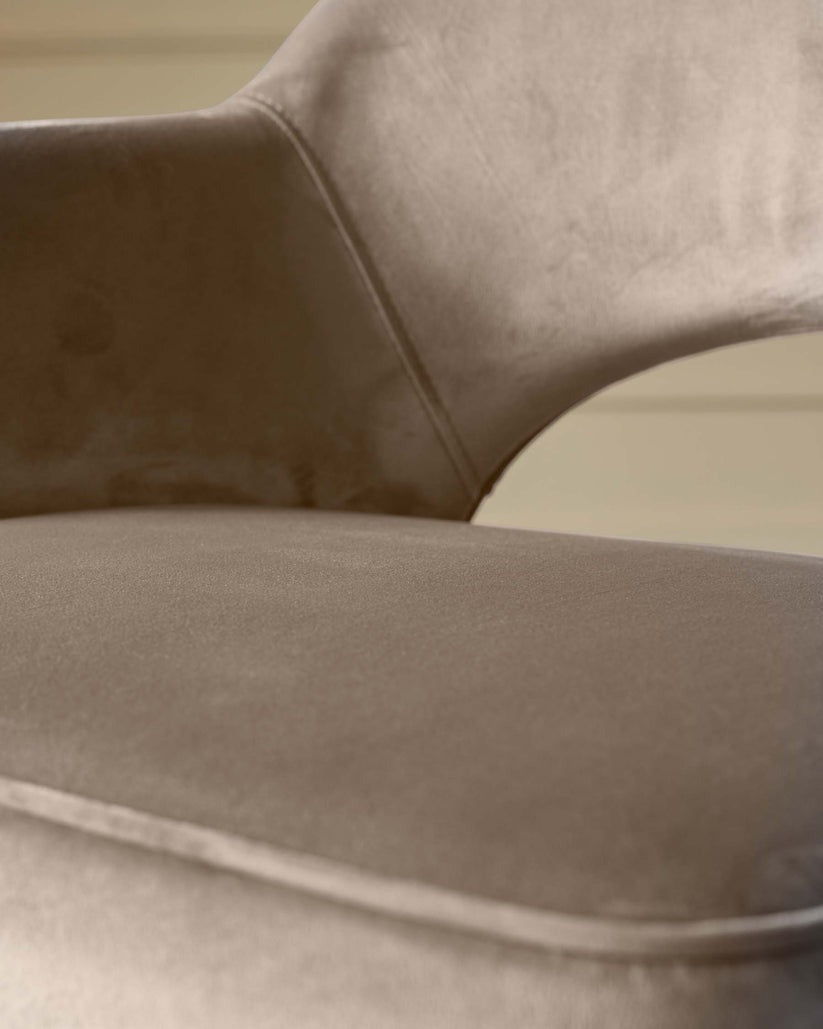 Clover Velvet & Brushed Brass Dining Armchair