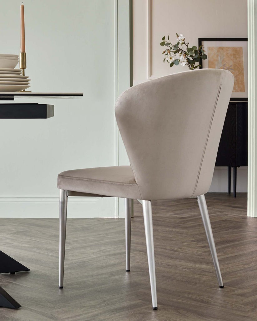Harper Plush Velvet Stainless Steel Dining Chair - 2 Set