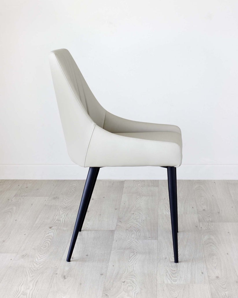 Blakely Light Grey Faux Leather Dining Chair - 2 Set