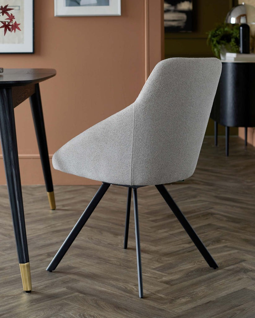 Cleo Boucle Swivel Chair