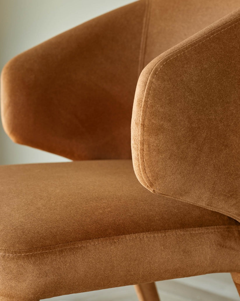 Ethan Caramel Fabric Dining Chair