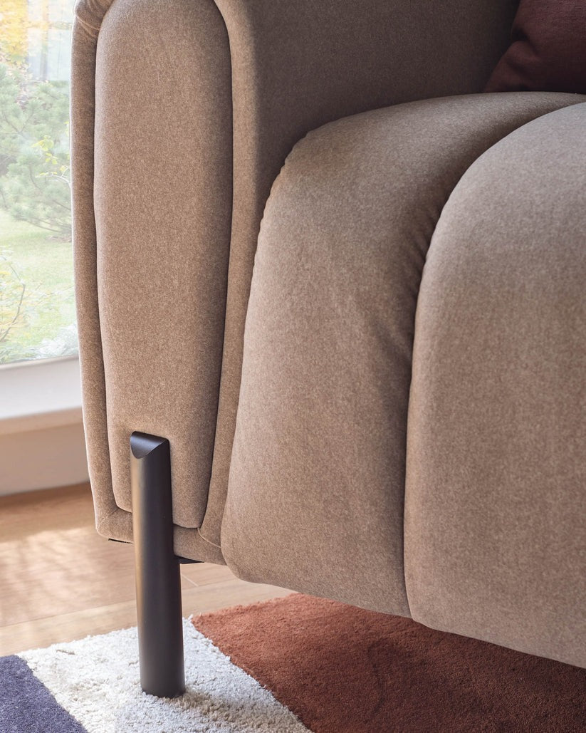 Kendra Mocha Fabric Armchair