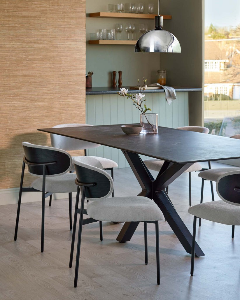 Cree Chenille Dining Chair - 2 Set