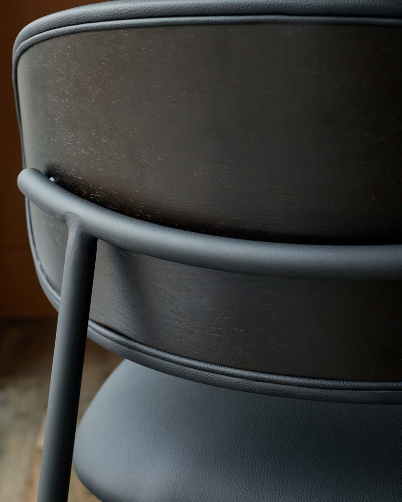 Cree Black Faux Leather Dining Chair - 2 Set