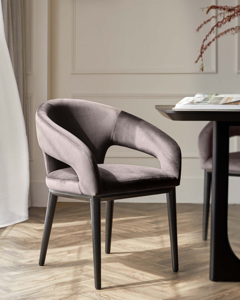 Heath Black Wood Dining Chair