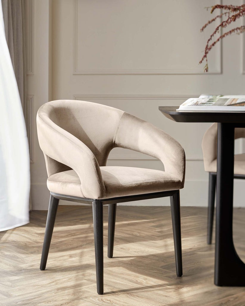 Heath Black Wood Dining Chair
