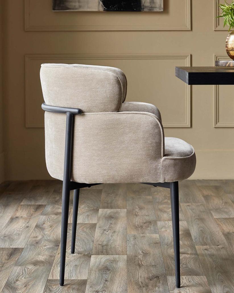 Felix Champagne Chenille Dining Chair - 2 Set