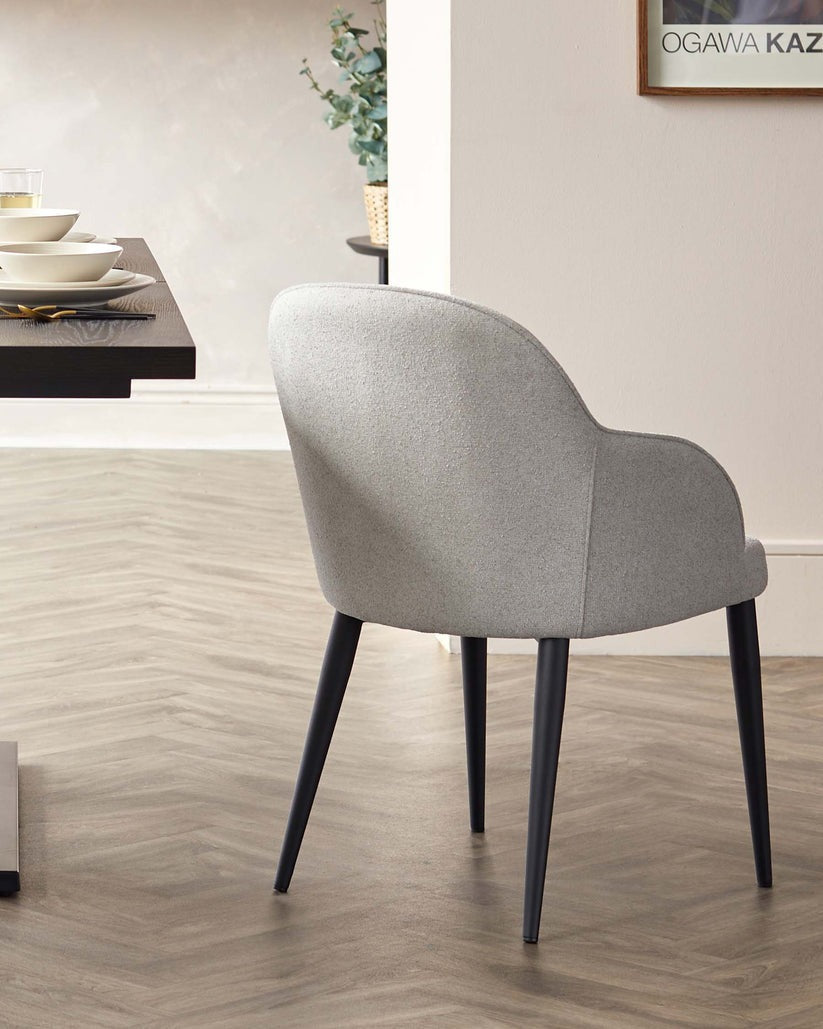 Lani Light Grey Boucle Dining Chair - 2 Set