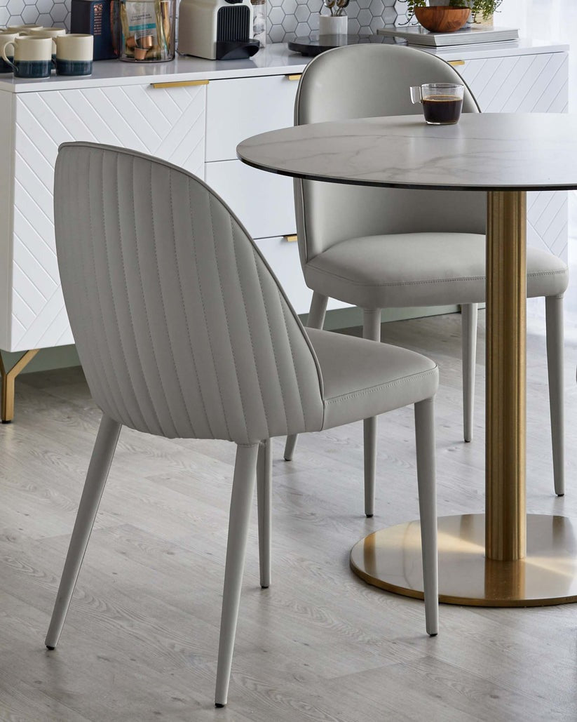 Saylor Faux Leather Dining Chair - 2 Set