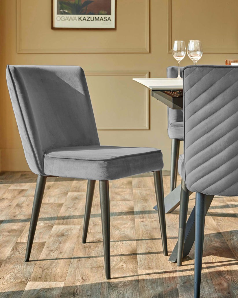 Serena Velvet Metal Dining Chair - 2 Set