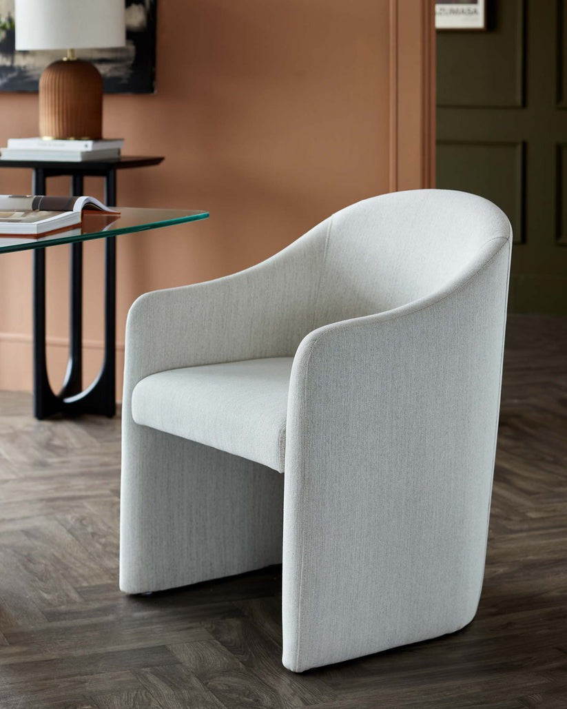 Freya Ivory Dual Tone Fabric Dining Chair