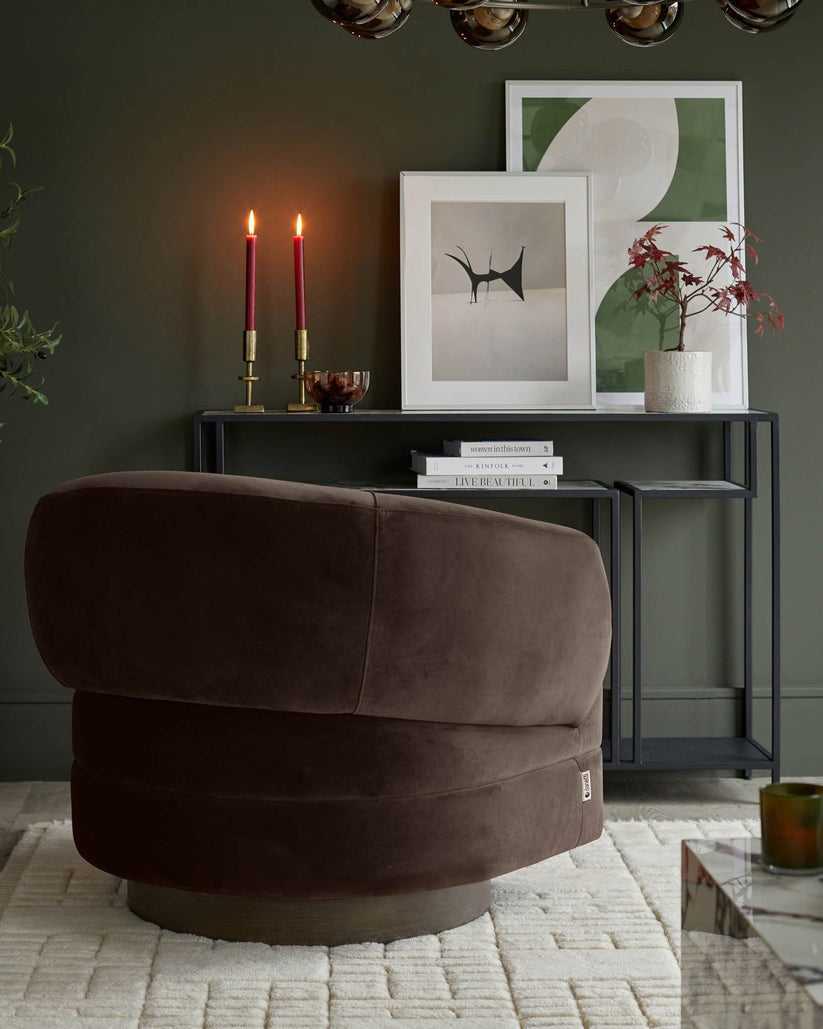 Callan Velvet Swivel Accent Chair