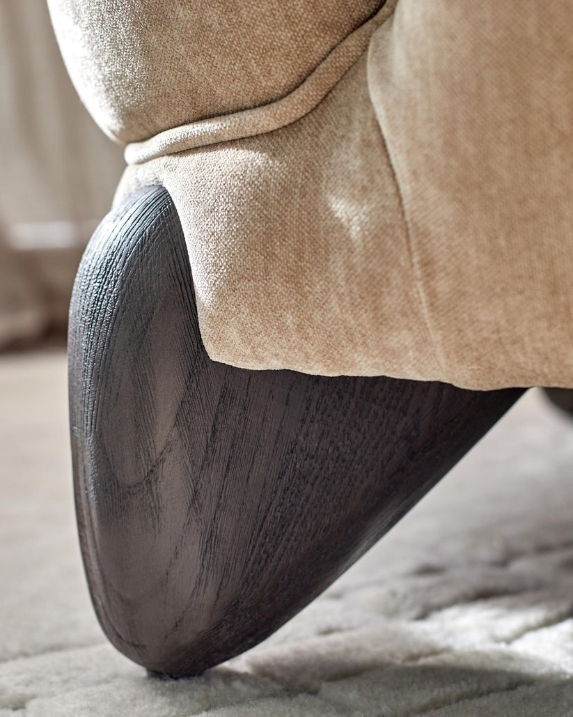 Harlan Champagne Fabric Accent Chair