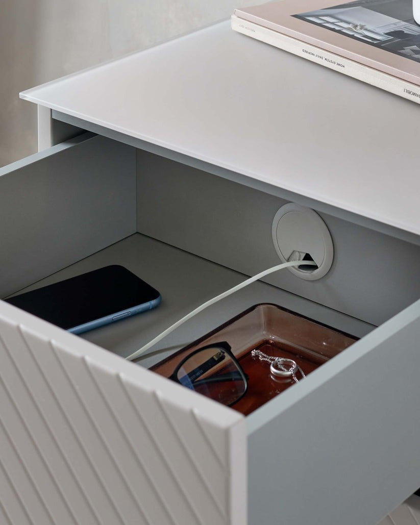 Noah And Brass 2 Drawer Bedside Table