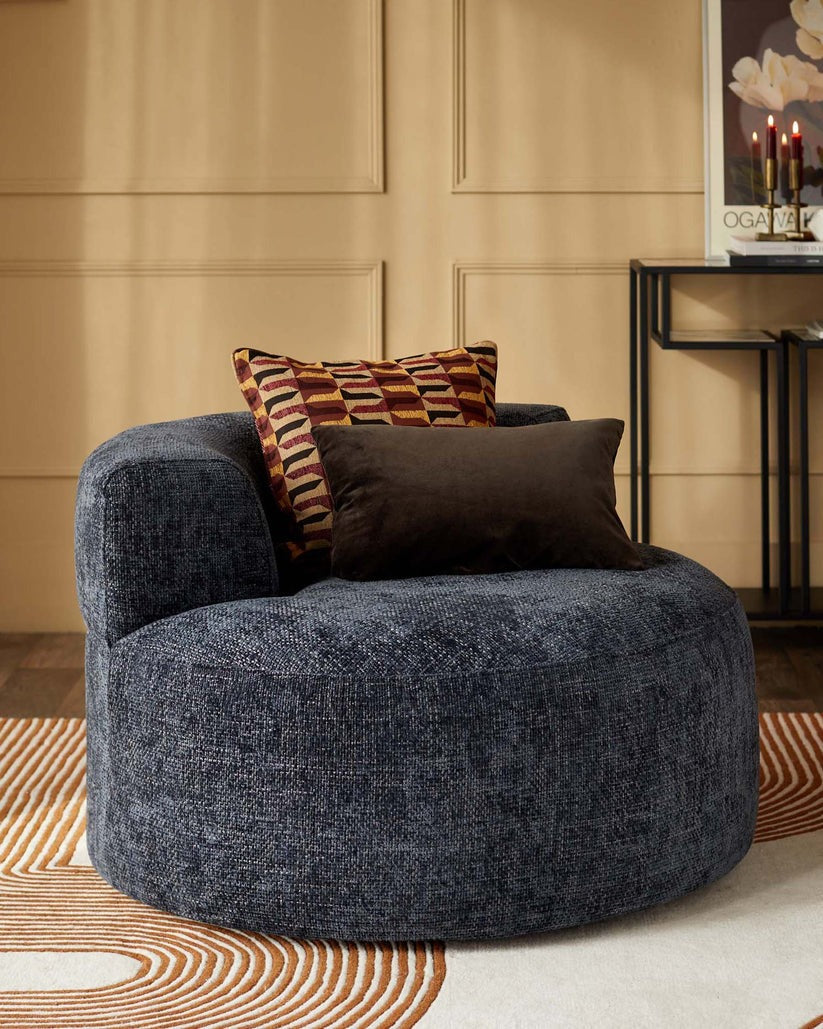 Gianna Chunky Weave Swivel Armchair
