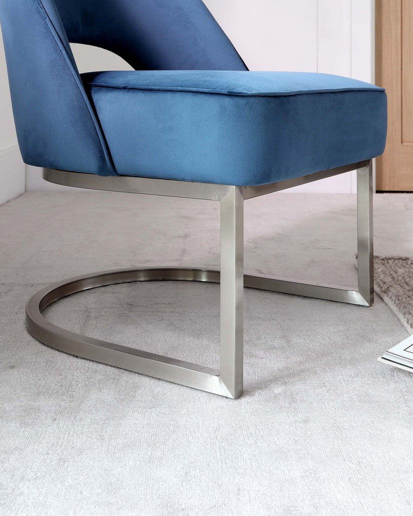 Clover Cantilever Velvet Accent Chair