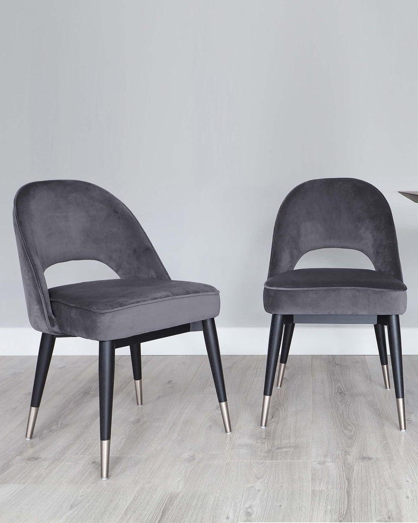 Clover Velvet Stainless Steel Dining Chair - 2 Set