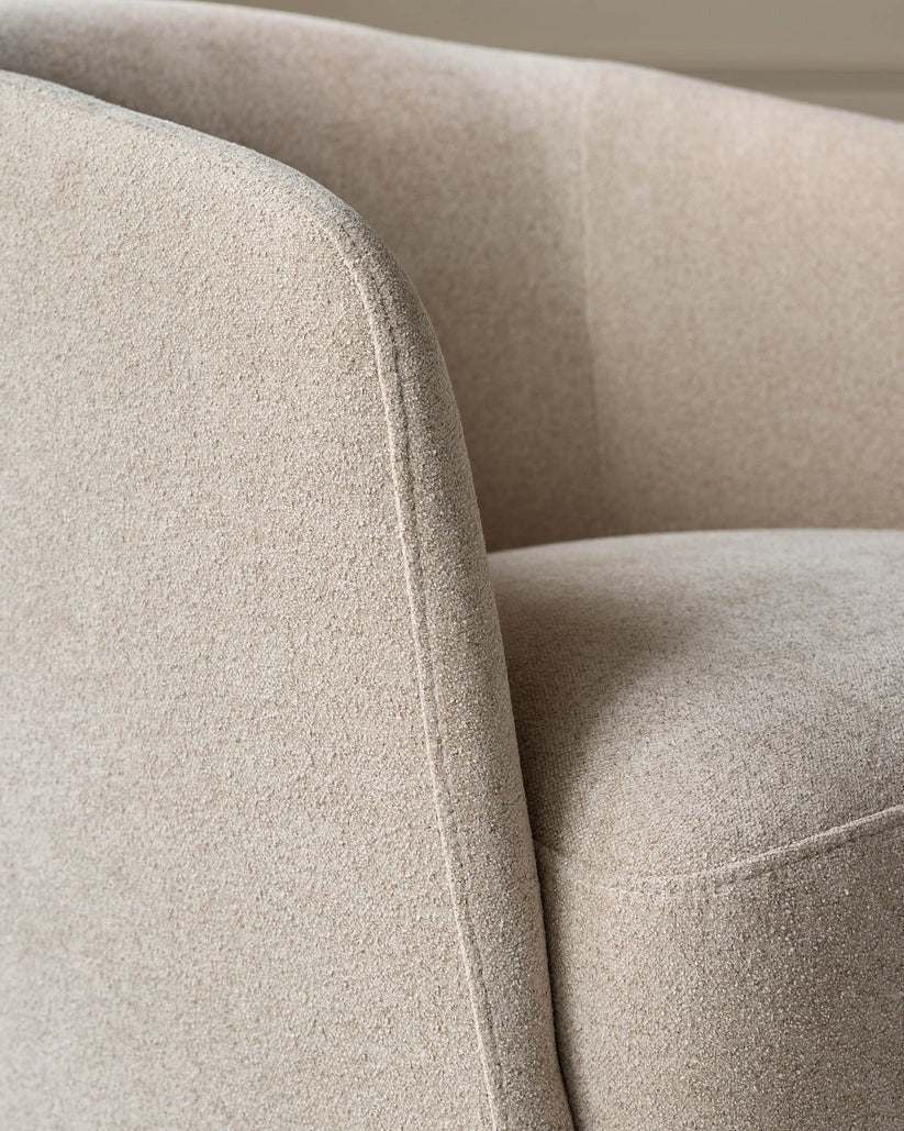 Natalia Natural Boucle Swivel Occasional Chair