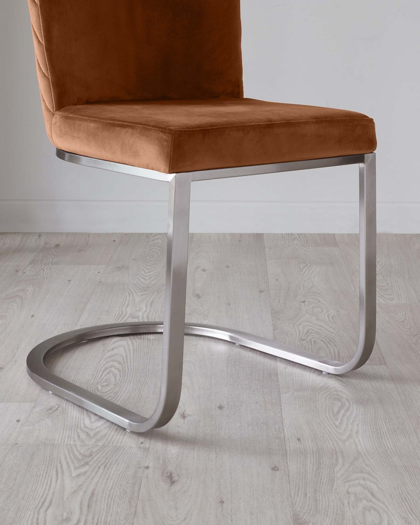 Florin Rust Velvet Dining Chair