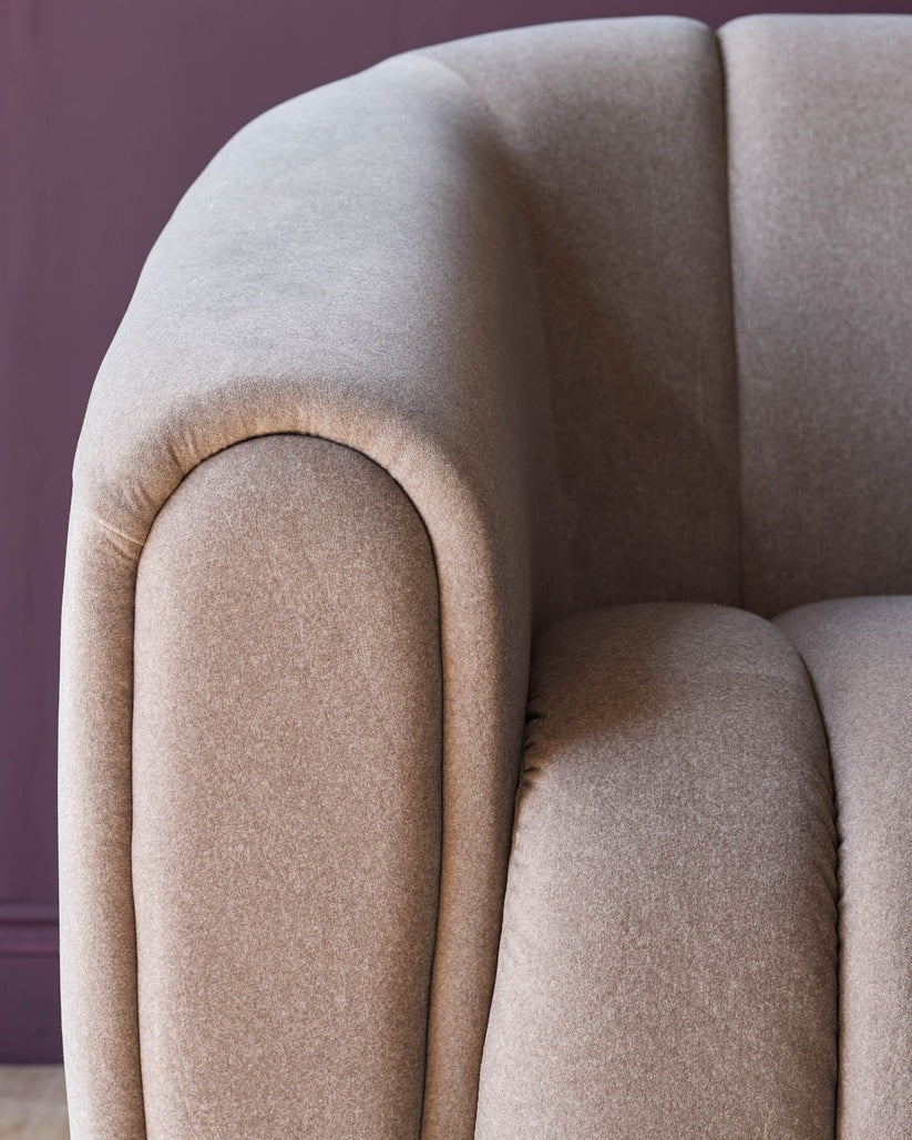 Kendra Mocha Fabric Armchair