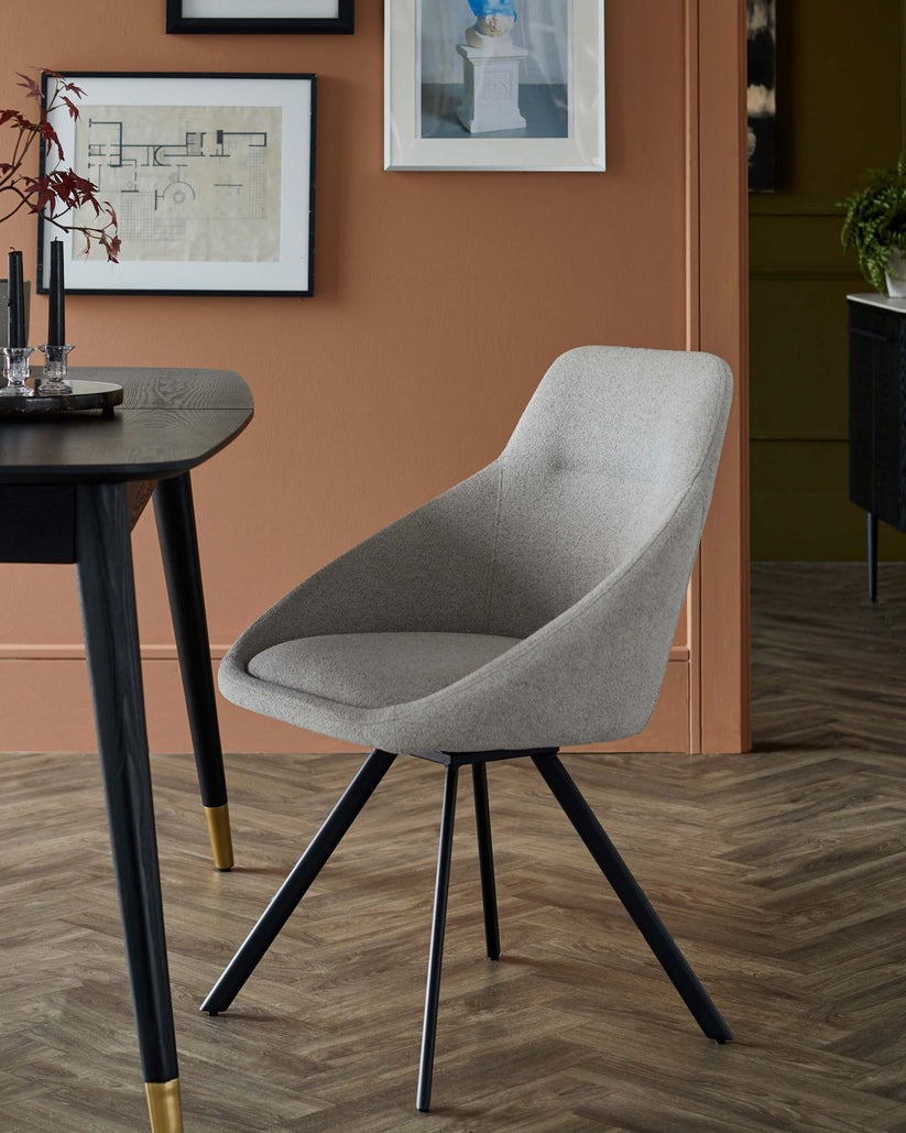Cleo Boucle Swivel Chair