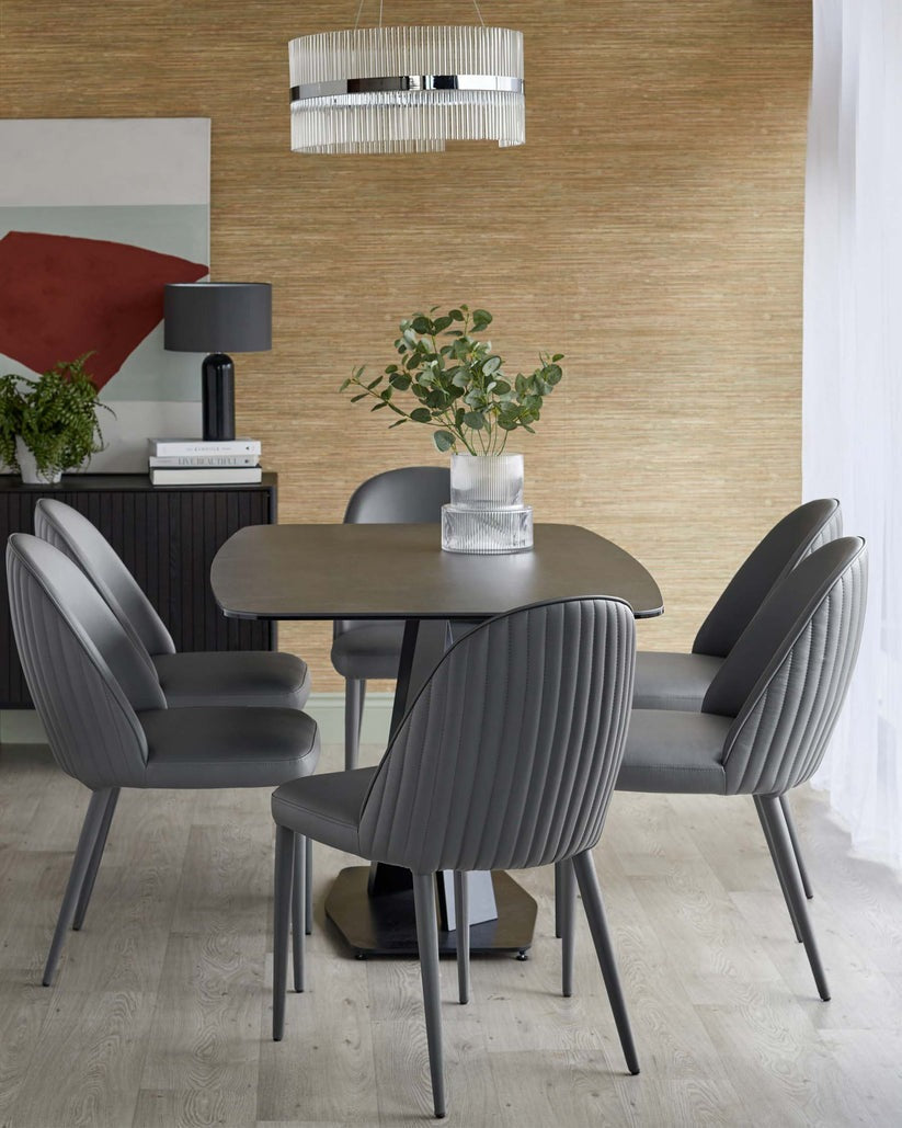 Saylor Faux Leather Dining Chair - 2 Set