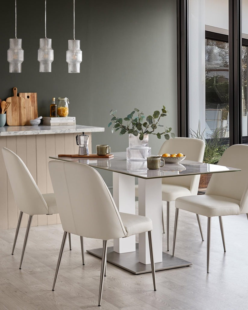 Deco Leather Dining Chair - 2 Set
