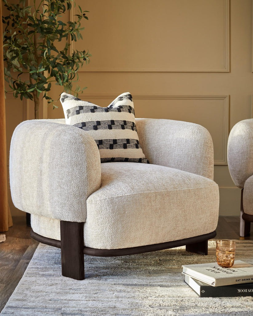 Florence Natural Fabric Armchair