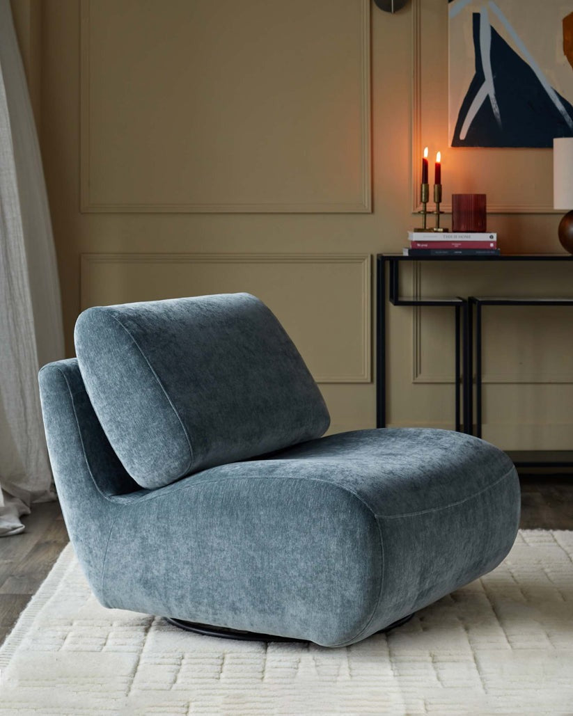 Frances Fabric Swivel Accent Chair