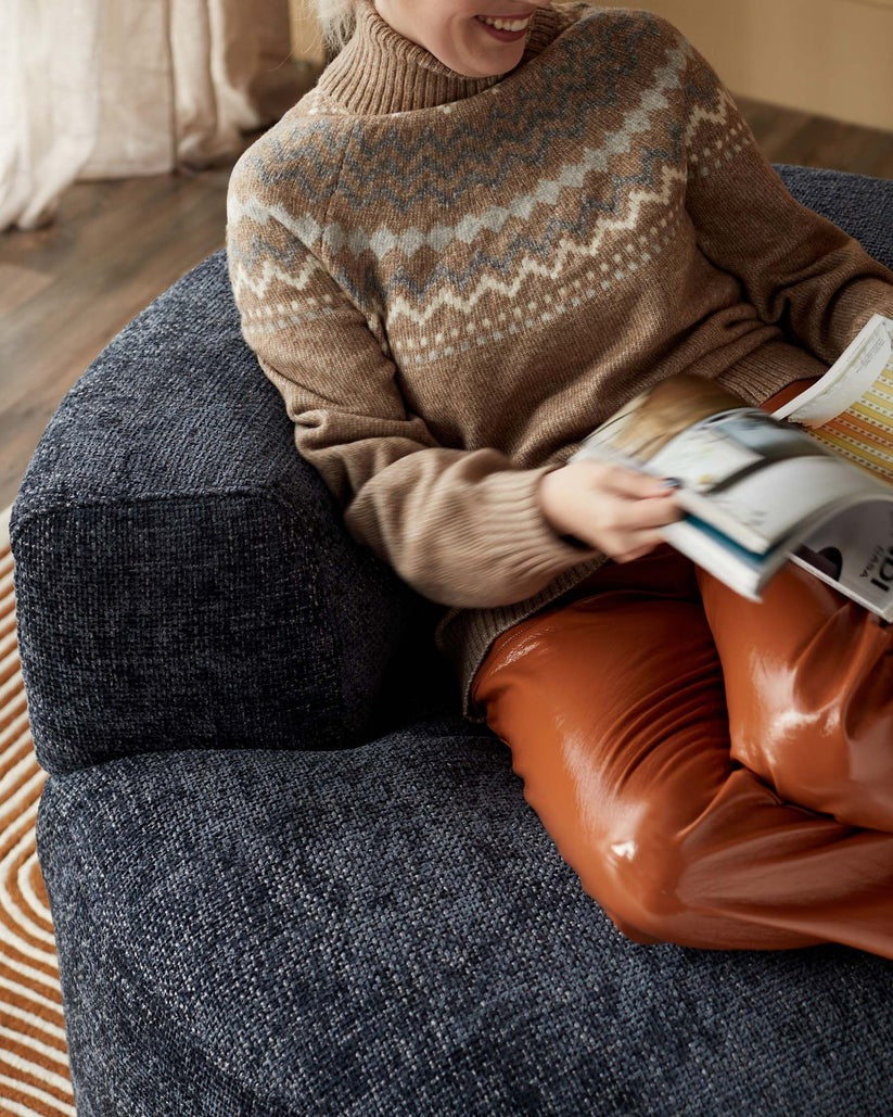 Gianna Chunky Weave Swivel Armchair