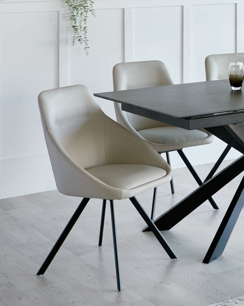 Cleo Faux Leather Swivel Chair