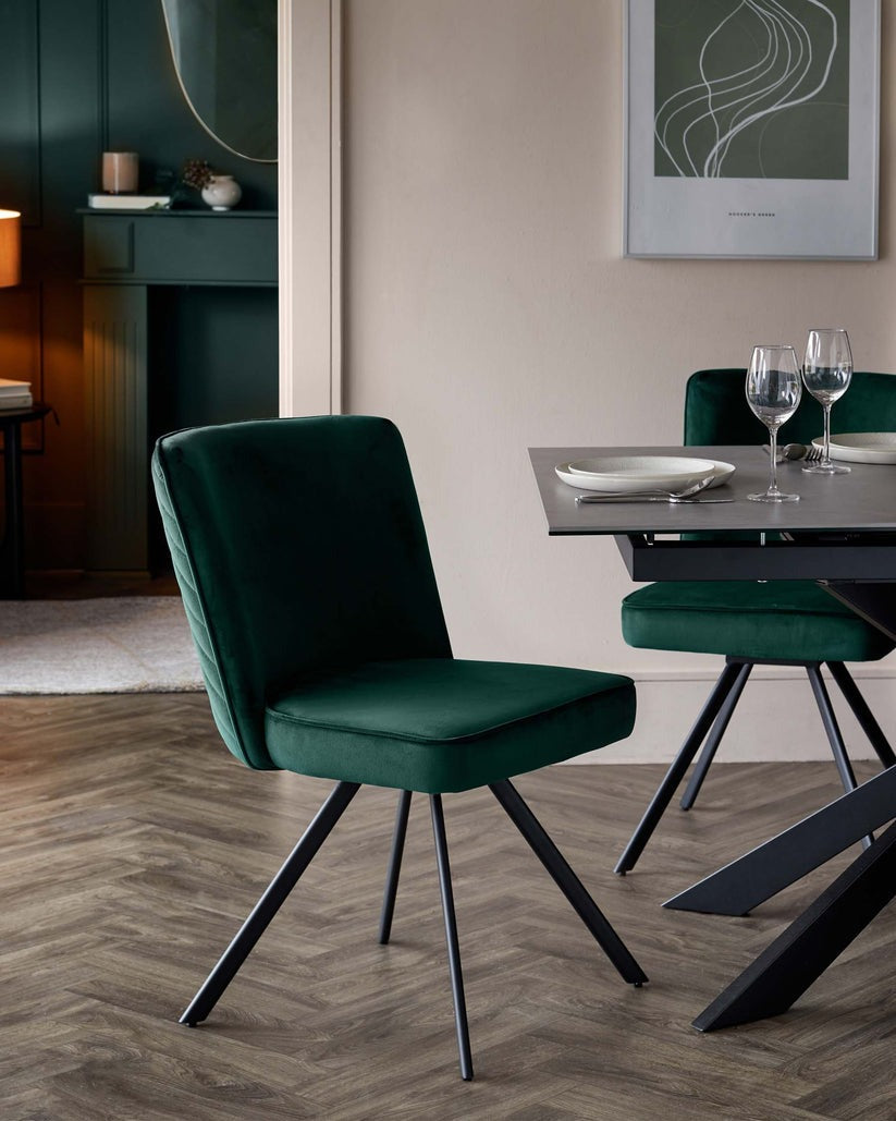 Serena Velvet Swivel Chair