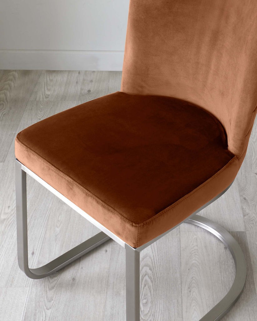 Florin Rust Velvet Dining Chair