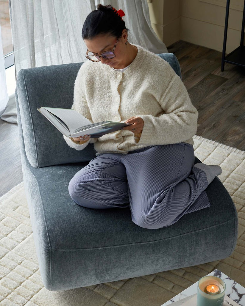Frances Fabric Swivel Accent Chair
