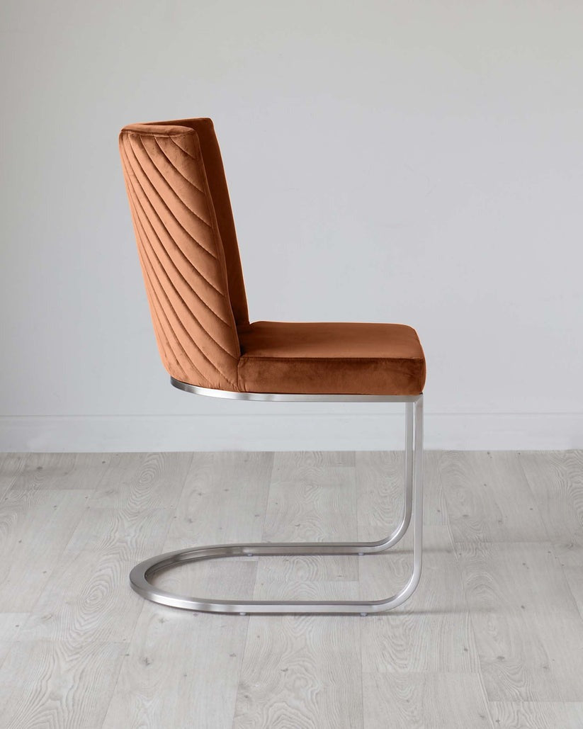 Florin Rust Velvet Dining Chair