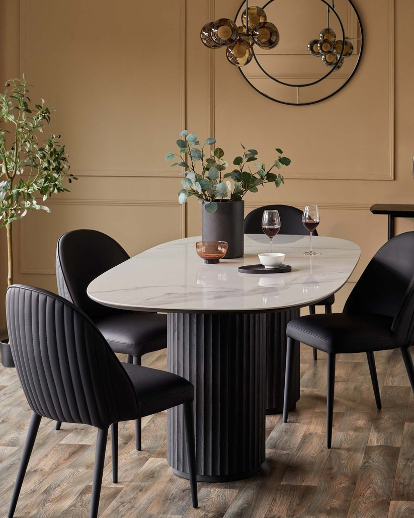 Saylor Faux Leather Dining Chair - 2 Set