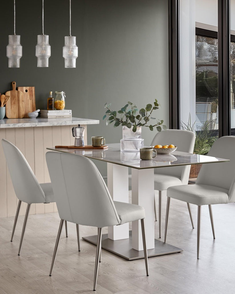 Deco Leather Dining Chair - 2 Set