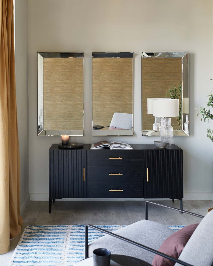 Giselle Large 3 Panel Wall Mirror Plain