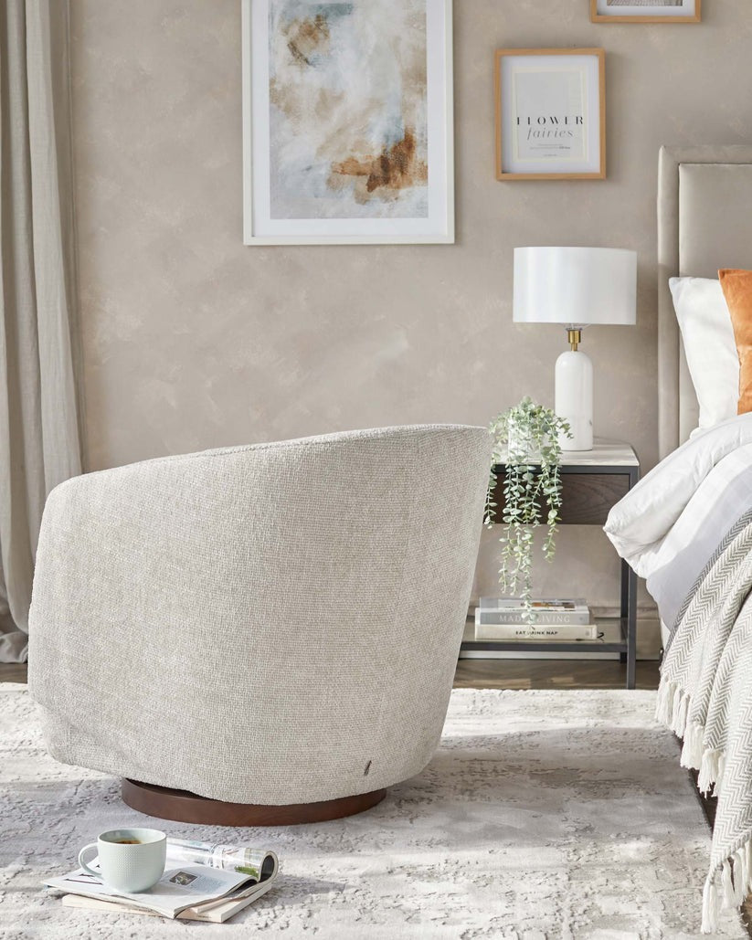 Natalia Chunky Weave Swivel Accent Chair