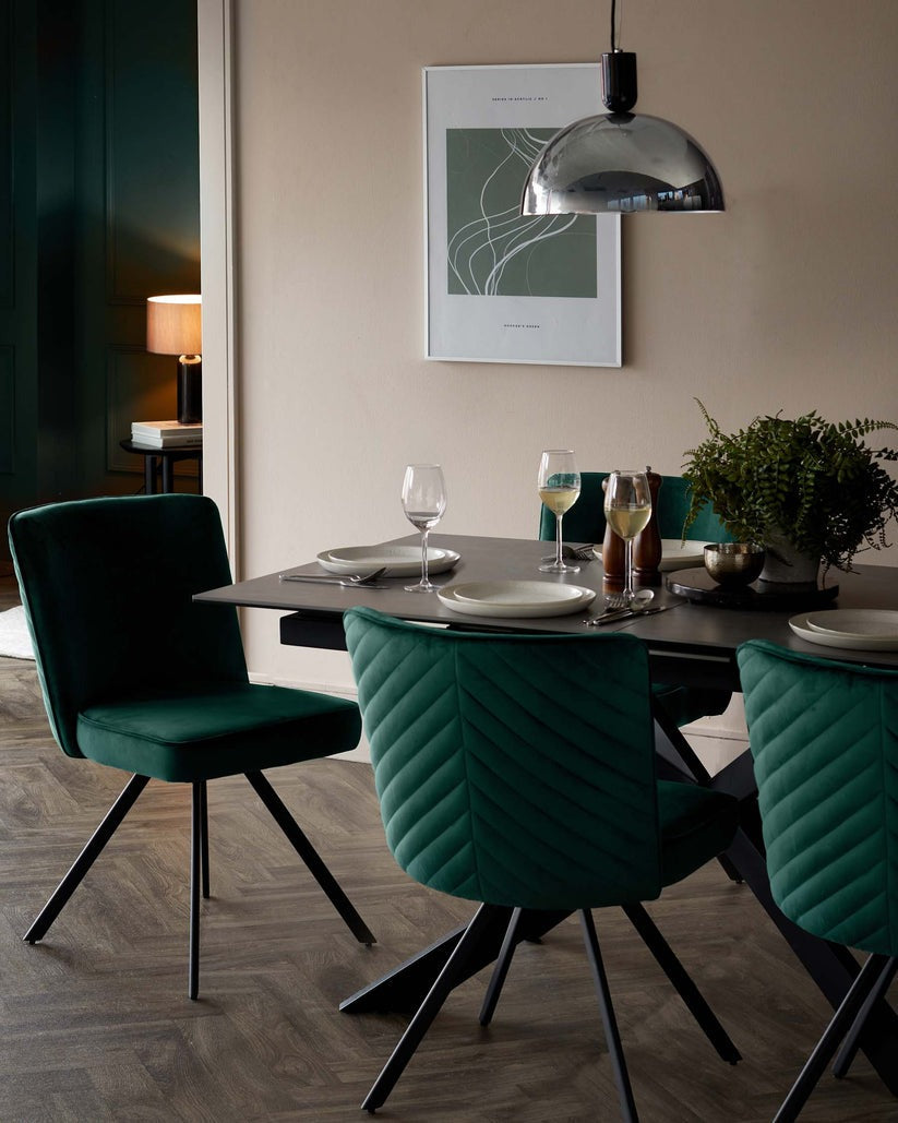 Serena Velvet Swivel Chair