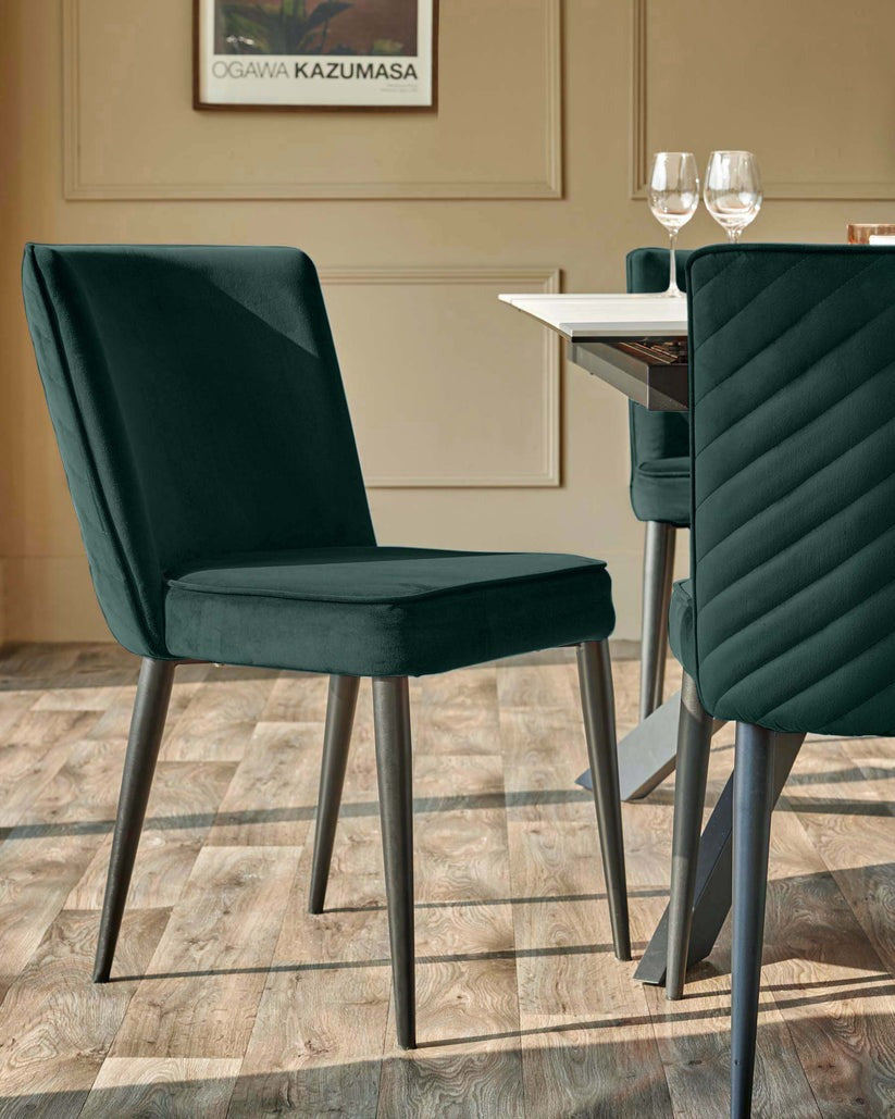 Serena Velvet Metal Dining Chair - 2 Set