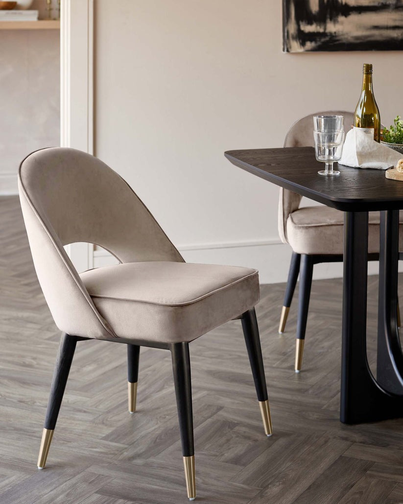 Clover Velvet Dining Chair - 2 Set