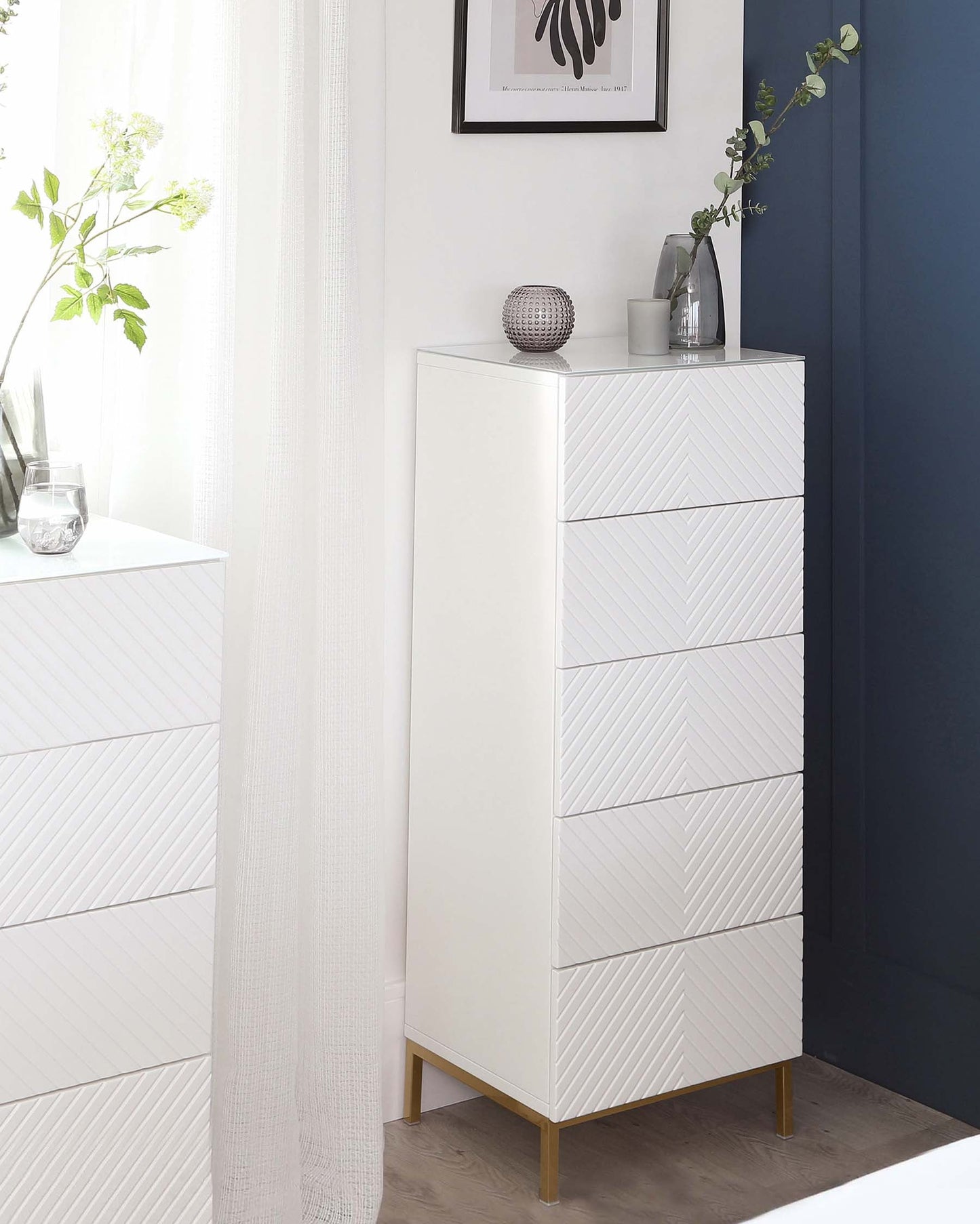 Noah White Gloss Tallboy