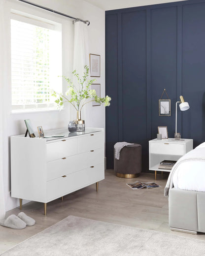 Orson White Chest Of Drawers