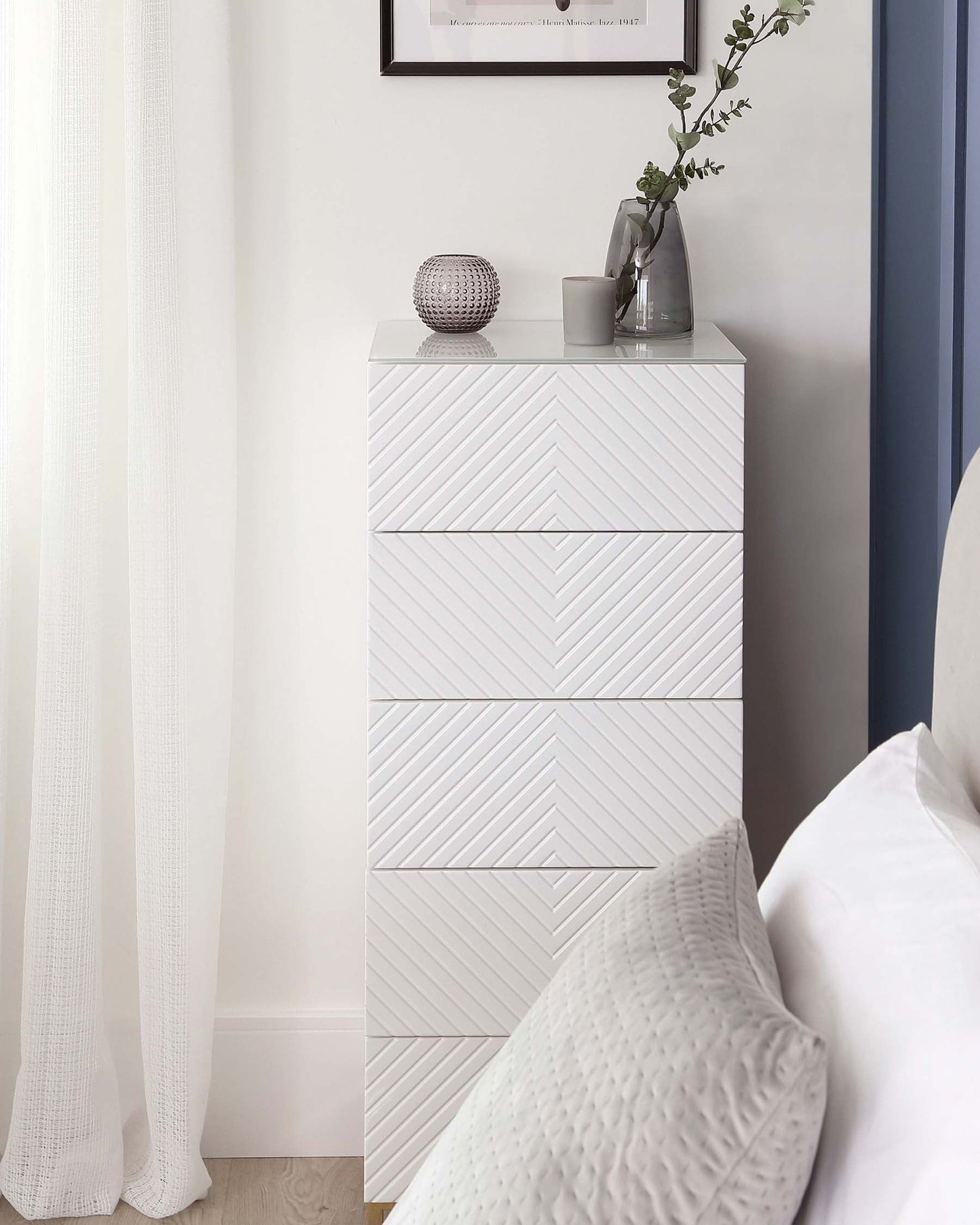 Noah White Gloss Tallboy